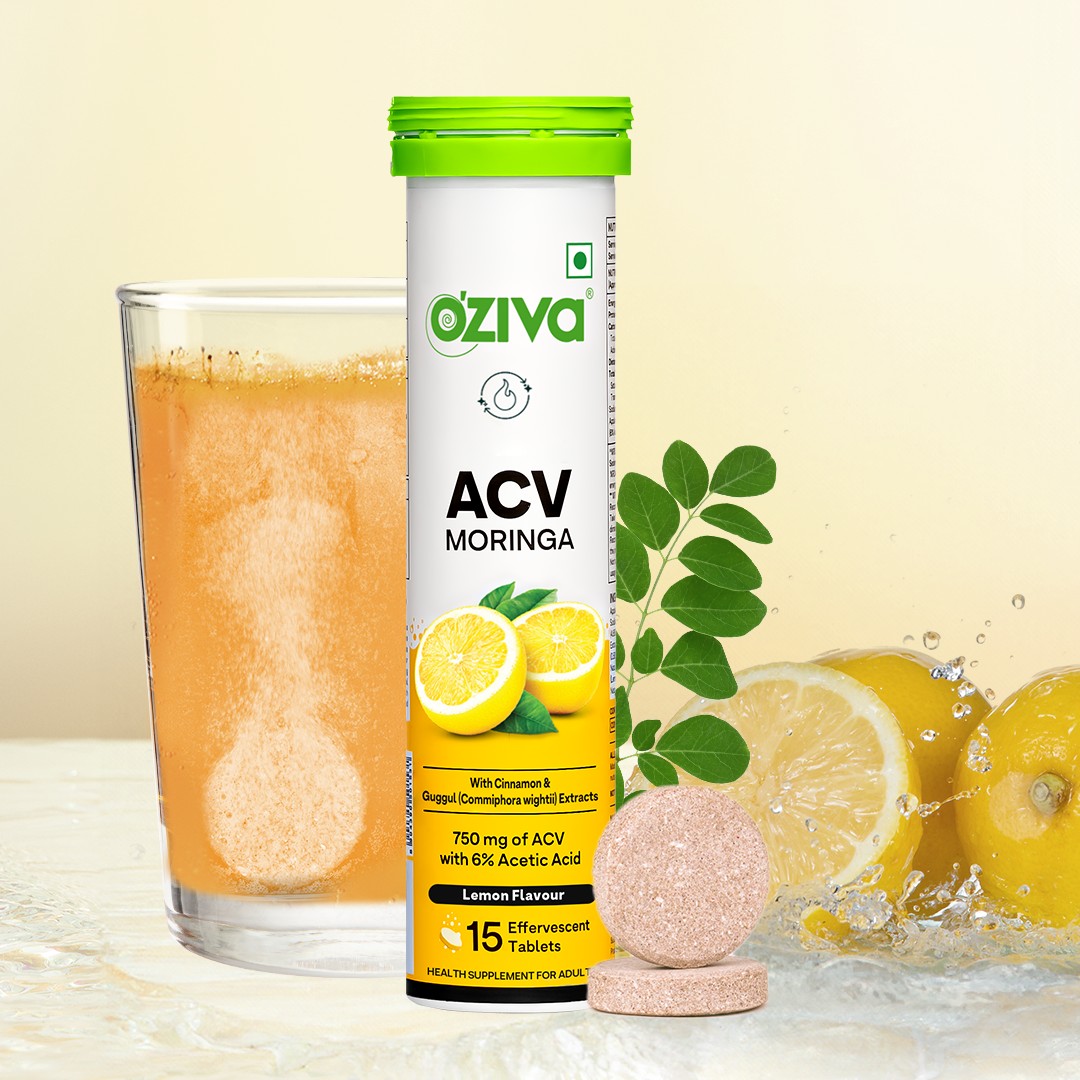 ACV (Apple Cider Vinegar) Moringa For Weight Management | 15 Effervescent Tablets - Lemon