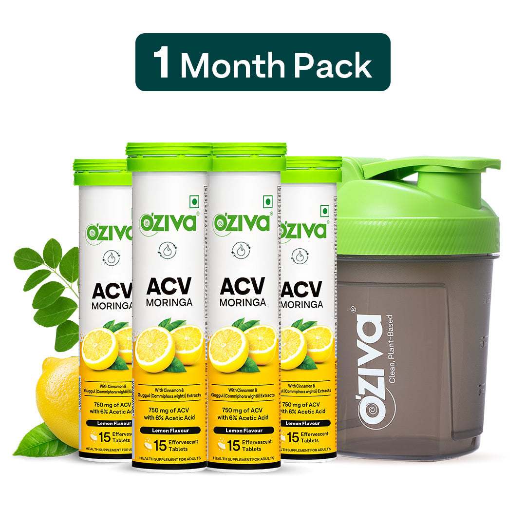 ACV (Apple Cider Vinegar) Moringa For Weight Management | 15 Effervescent Tablets - Lemon