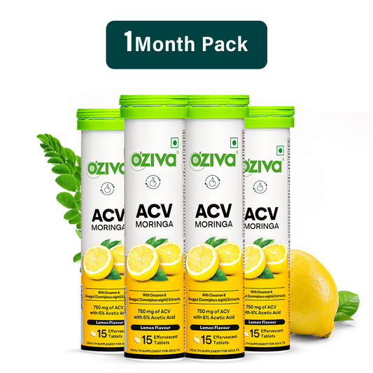 ACV (Apple Cider Vinegar) Moringa For Weight Management | 15 Effervescent Tablets - Lemon