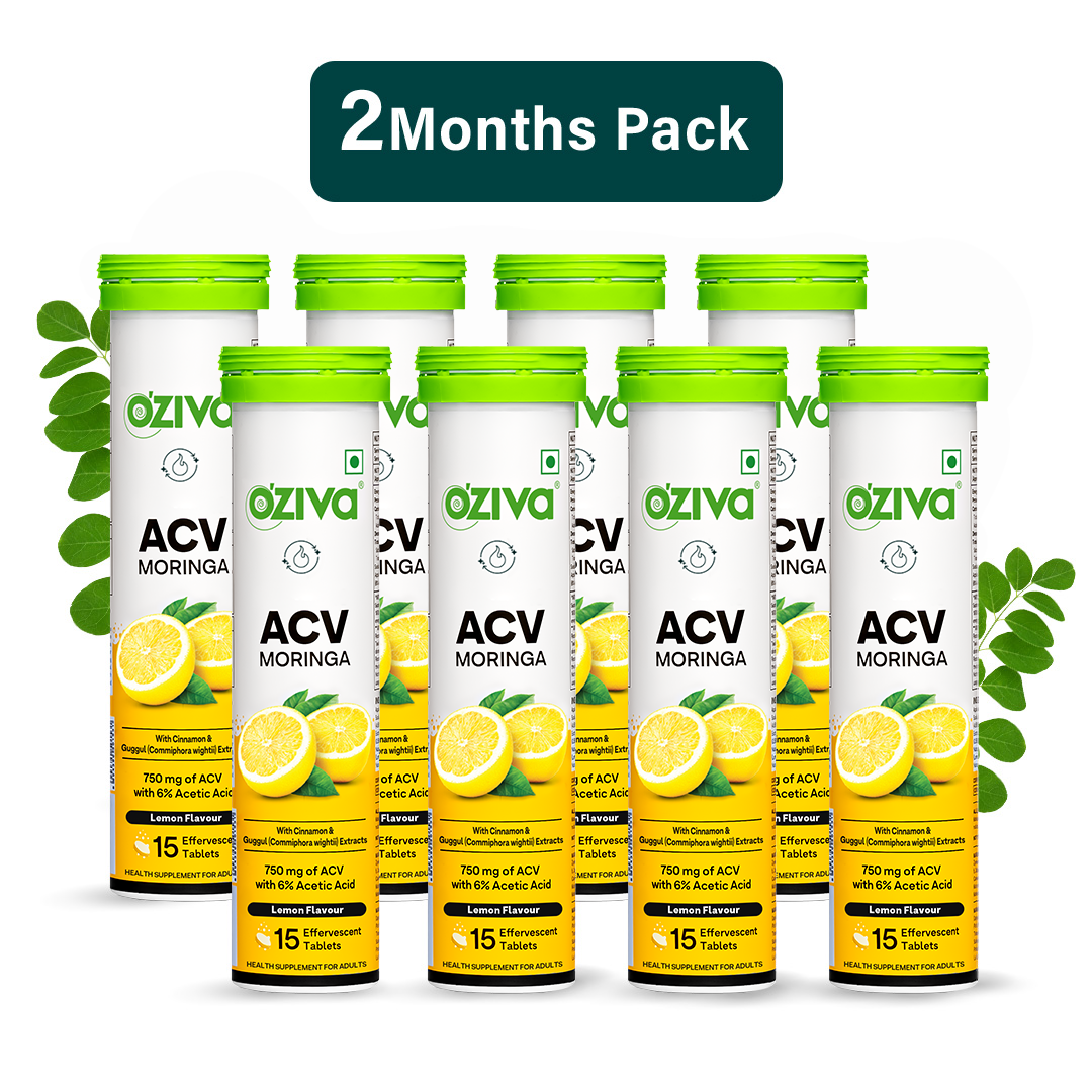 ACV (Apple Cider Vinegar) Moringa For Weight Management | 15 Effervescent Tablets - Lemon